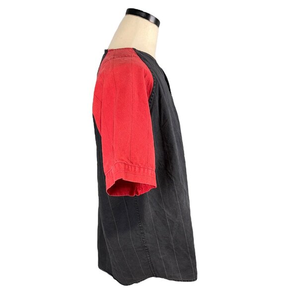 Vintage Mirage 90s Chicago White Sox Button-Up Shirt Black/Red Large - Picture 2 of 13